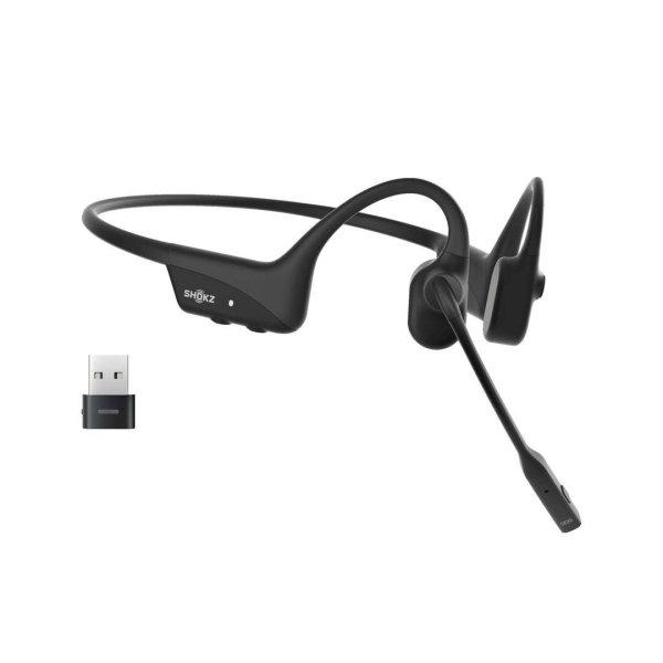 Shokz OpenComm 2 UC (USB Type-A) Wireless Headset - Fekete