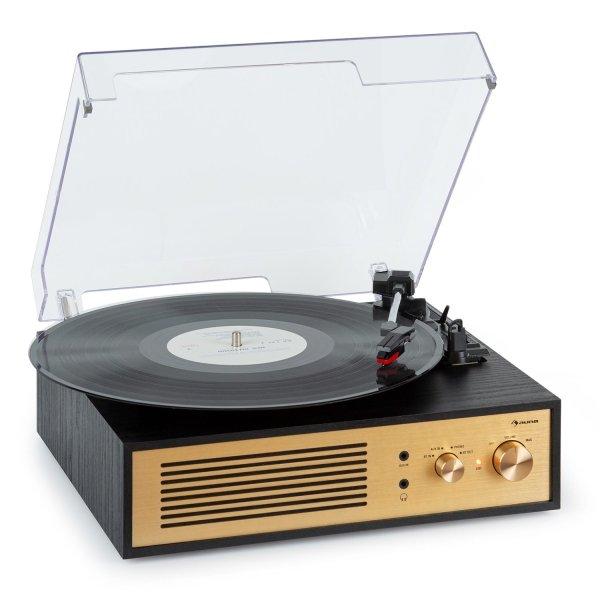 Auna Berklee TT Classic, lemezjátszó, szíjhajtás, 33 1/3 és 45 RPM,
sztereó hangszórók