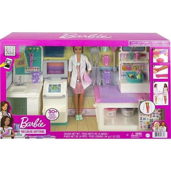 Barbie orvosi Mobilklinika Babával és kiegészítőkkel