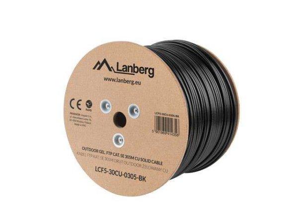 Lanberg LCF5-30CU-0305-BK FTP CAT5e Kültéri kábel 305m Szürke