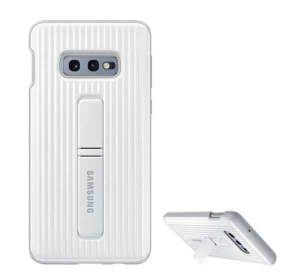 SAMSUNG műanyag telefonvédő (dupla rétegű, gumírozott, asztali tartó
funkció) FEHÉR Samsung Galaxy S10e (SM-G970)