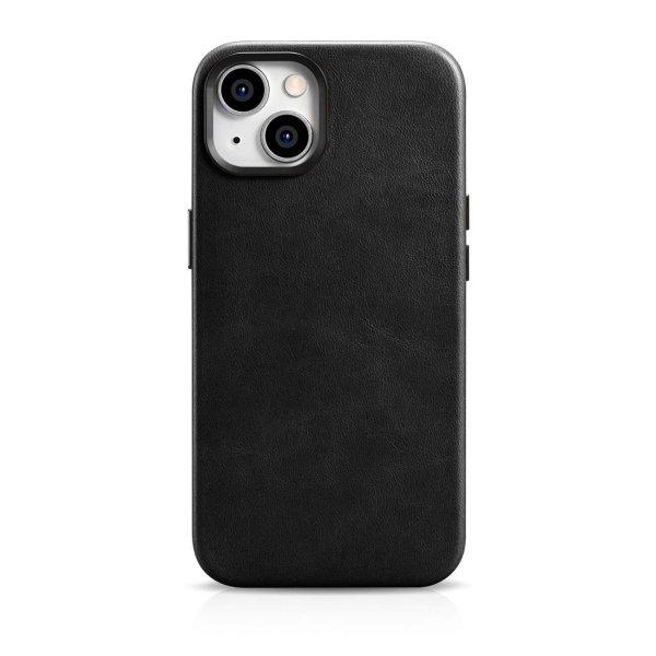 iCarer olajviasz prémium bőr tok iPhone 14 mágneses bőr tok MagSafe fekete
(WMI14220701-BK)