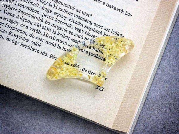 Bodzavirág műgyanta olvasógyűrű