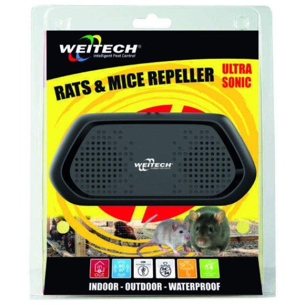 Weitech Ultrahangos patkány és egérriasztó IP44 kül és beltéri 6
db/karton