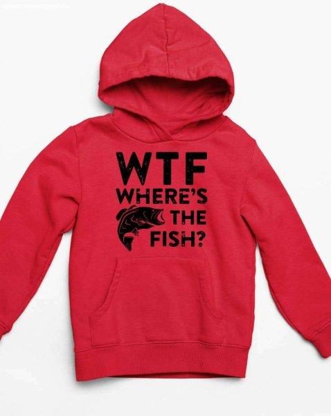 Wtf where is the fish gyerek pulóver - egyedi mintás, több színben és
méretben (XS-XL)