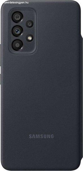 Samsung védő tok Galaxy A53 5G, S View Wallet Cover, fekete