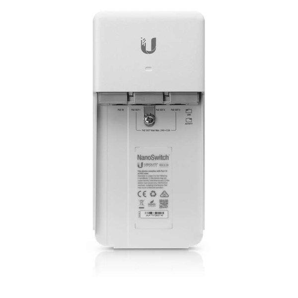Ubiquiti NanoSwitch Outdoor GbE 24V 1xPoE-In, 3xPoE-Out Passthrough, fehér
switch