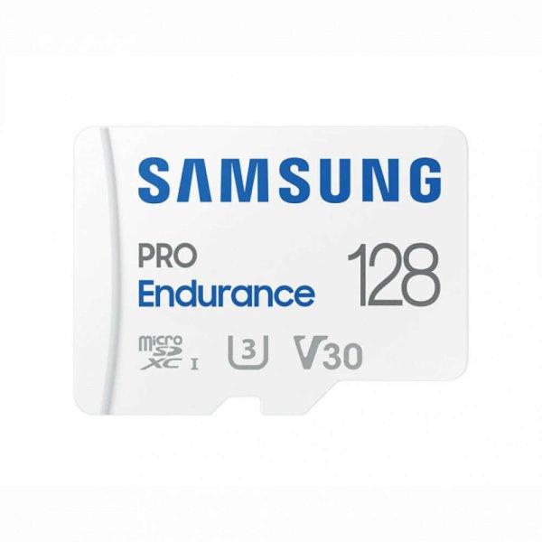 SAMSUNG Memóriakártya, PRO Endurance microSD kártya 128 GB, CLASS 10, UHS-I
(SDR104), + SD Adapter, R100/W40