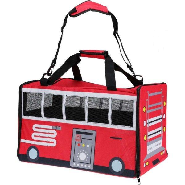 Pet Bus kutya macska szállítótáska 52x30x32,5cm piros