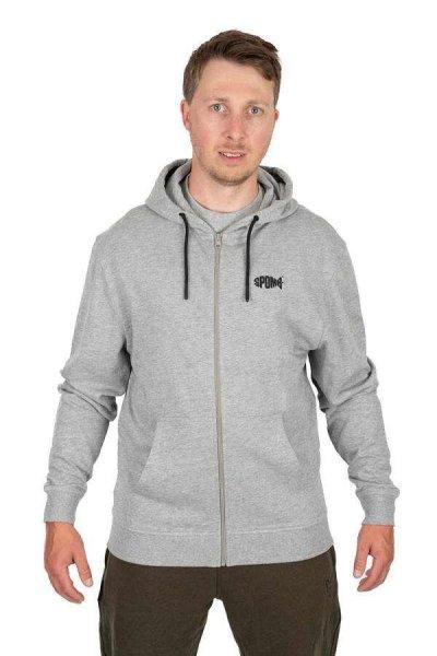 Spomb grey hoodie full zip medium