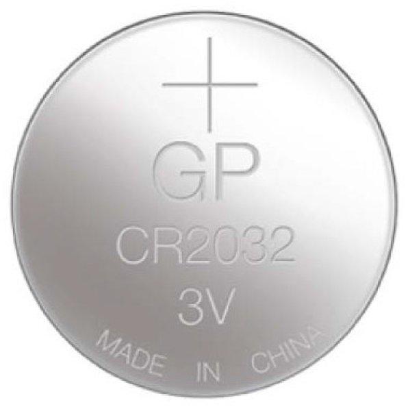 GP Gombelem, 3 V litium, 210 mAh, (távirányító, játék, öngyújtó,
fotógép) – elterjedt (GP 2032-C5, CR 2032)