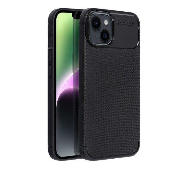 Forcell Carbon Premium hátlap tok, Apple iPhone 14 , fekete