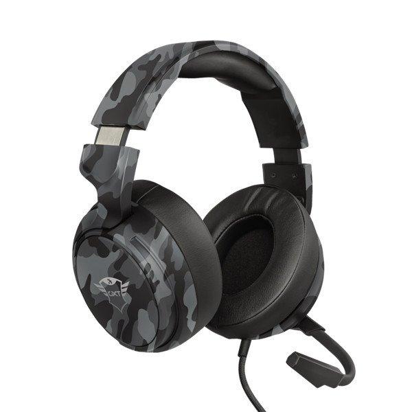 Trust Fejhallgató - GXT 433K Pylo (Nagy-párnás; mikrofon;
hangerőszabályzó; TRRS 3.5mm + 2x3,5mm jack kábel; fekete)
