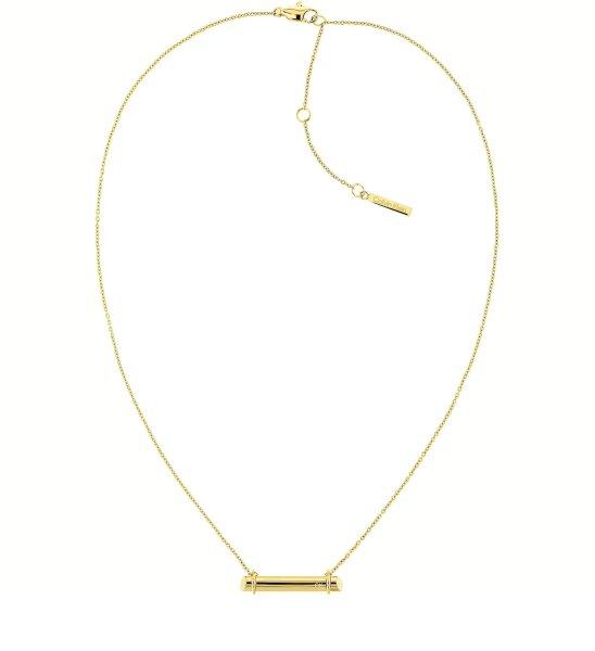 Calvin Klein Elegáns aranyozott nyaklánc Elongated Linear 35000015