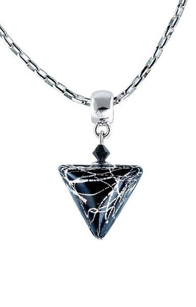 Lampglas Elegáns nyaklánc Black Marble Triangle tiszta ezüsttel a
Lampglas NTA2 gyöngyben
