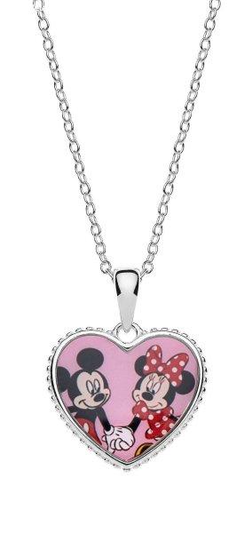 Disney Romantikus ezüst nyaklánc Minnie and Mickey Mouse (lánc,
medál)