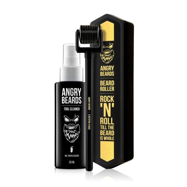 Angry Beards Szakállnövesztő henger tisztítószerrel
(Beard Roller & Tool Cleaner) 50 ml