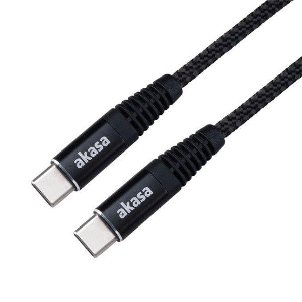 KAB Akasa USB Type-C to Type-C kábel - 100W PD - AK-CBUB54-10BK