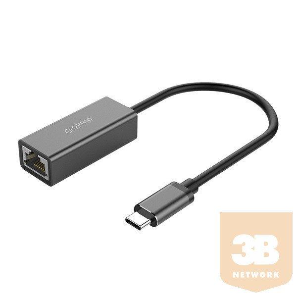 Orico kábel átalakító - XC-R45-V1-BK (USB-C to RJ-45, Gigabit, fekete)