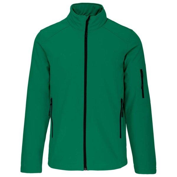 Férfi 3 rétegű softshell dzseki, Kariban KA401, Kelly Green-XL