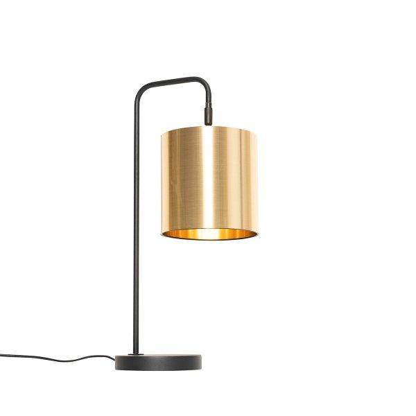 Modern asztali lámpa fekete arannyal - Lofty