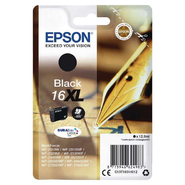 Epson T1631 Tintapatron Black 12,9ml No.16XL, C13T16314012