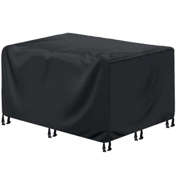 Kerti bútor huzat, vízálló, UV védelemmel, 180x120x74cm, fekete