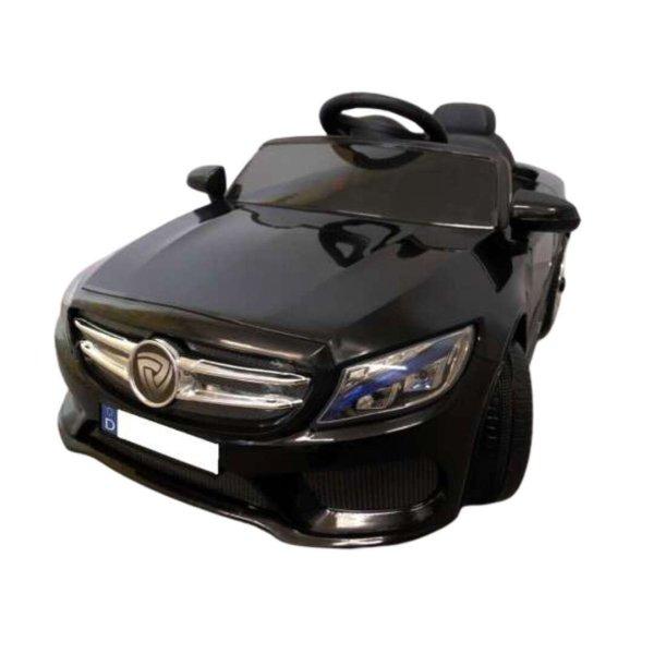 R-Sport Elektromos autó hang-és fényeffekttel + távirányító 12V #fekete