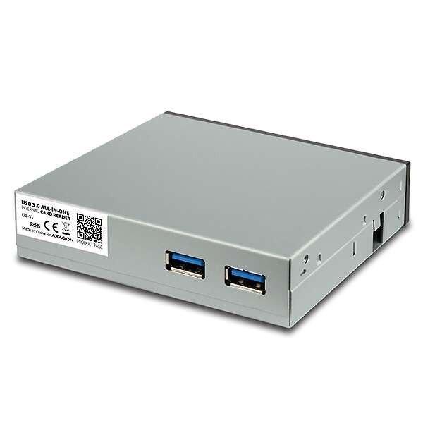 Axagon USB3.0 5  foglalatú belső kártyaolvasó fekete (CRI-S3)