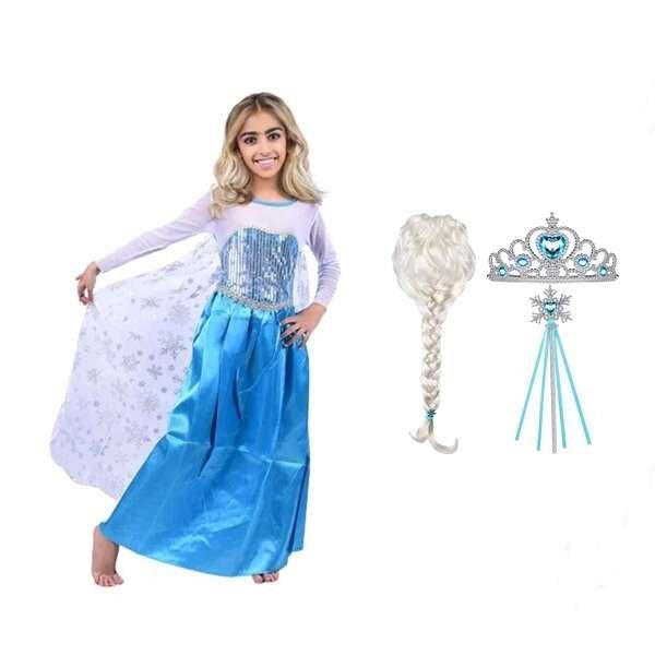 Elsa Fagyasztott ruha és kiegészítők készlet, IdeallStore®, 7-9 éves,
kék, Halloween