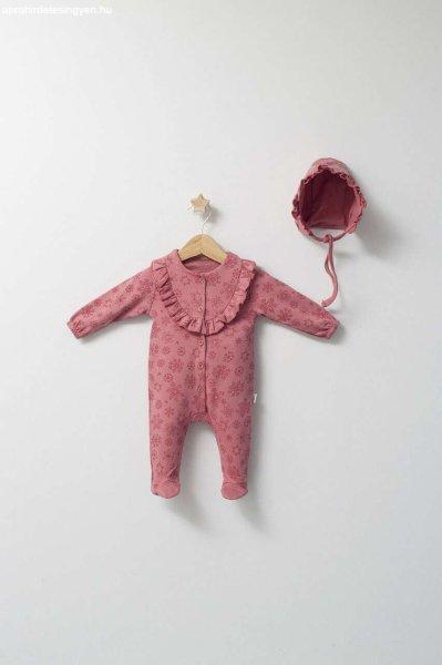 Ballon Baby Tongs pamut overallos szett (szín: lila, méret: 0-3 hónap)