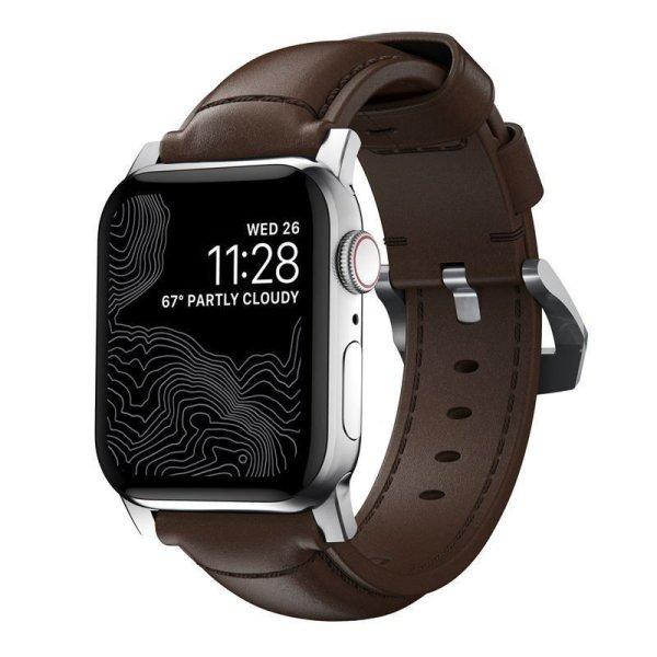 Nomad Traditional Band Apple Watch Ultra 2/1 (49mm) 9/8/7 (45mm)/6/SE/5/4
(44mm)/3/2/1 (42mm) Silver/Brown