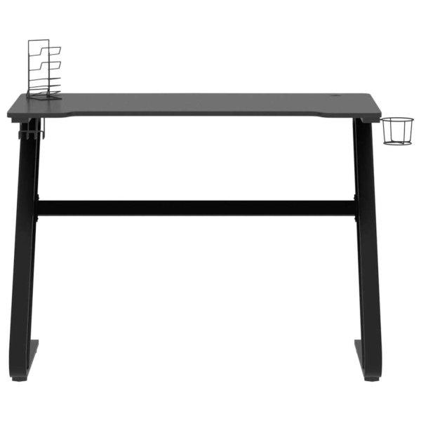 Fekete zz-lábú gamer asztal 110 x 60 x 75 cm