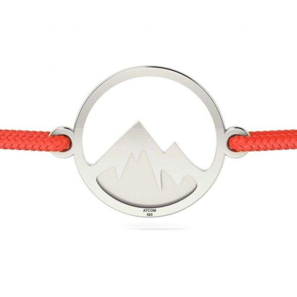 Fehérarany karkötő piros zsinórral, Mountains modell