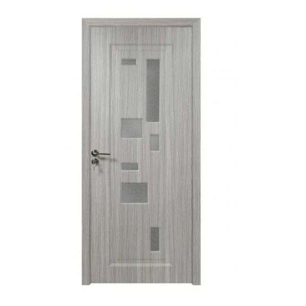 Fa beltéri ajtó üveggel BestImp B02-78-N, bal / jobb, ezüst, 203 x 78 cm