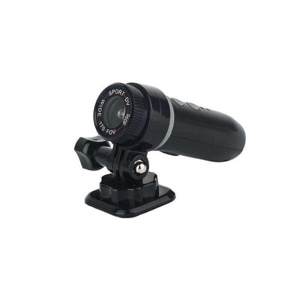 Motoros és Kerékpáros Menetrögzítő Kamera, IP67 Vízálló, 960p HD,
éjjellátó funckció, fekete