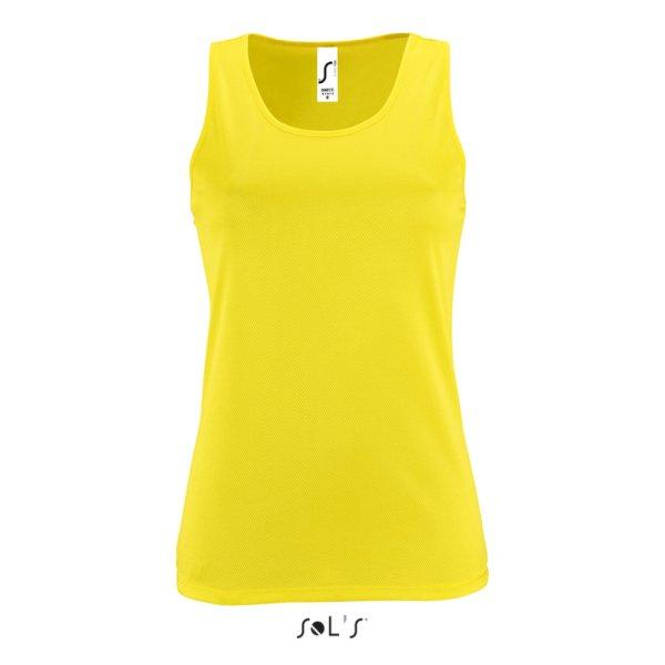 Női ujjatlan sport trikó, SOL'S SO02117, Neon Yellow-L