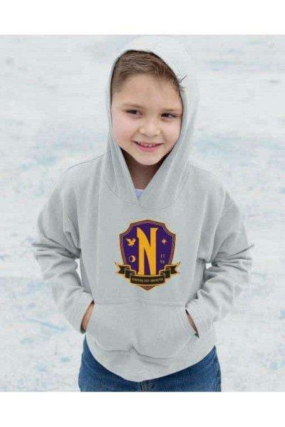 Nevermore Academy logo Wednesday színes gyerek pulóver