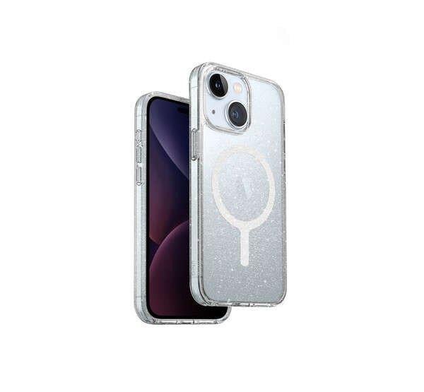 Uniq Lifepro Xtreme iPhone 15 Magsafe Szilikon tok, csillámos átlátszó