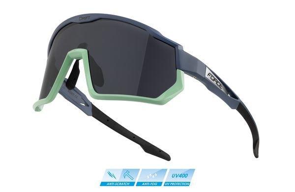 FORCE DRIFT sportszemüveg viharkék-fekete + dioptriázható keret
