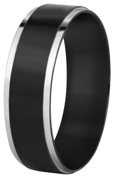 Troli Acél karikagyűrű fekete / ezüst 51 mm
