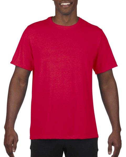 Rövid ujjú Actíve Fit férfi sport póló, Gildan GI46000, Sport Scarlet
Red-3XL
