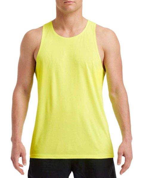 Sport hátú Actíve Fit férfi trikó, Gildan GI46200, Safety Green-L