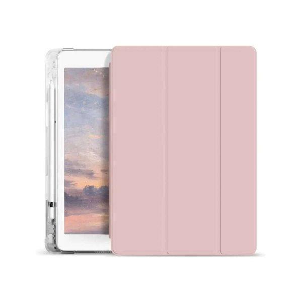 Smart Book tok pencil tartóval és teljesen átlátszó szilikon hátlappal
pink Ipad 10,2