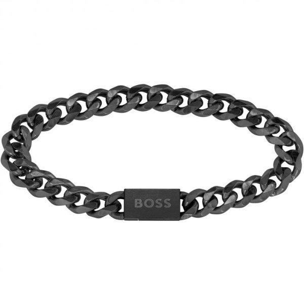 Hugo Boss Stílusos fekete férfi karkötő Chain Link 1580145
19 cm
