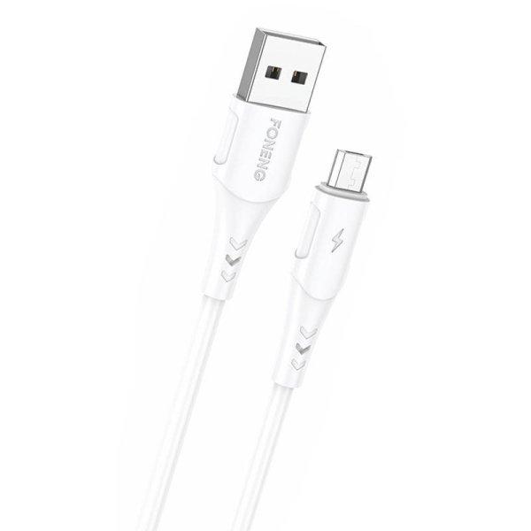Foneng X81 2.1A USB-Micro USB kábel, 1m (fehér)