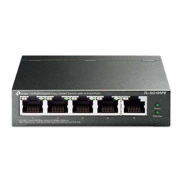 TP-Link Switch PoE - TL-SG105PE (5 port 1Gbps; 5 af/at PoE+ port; 65W)