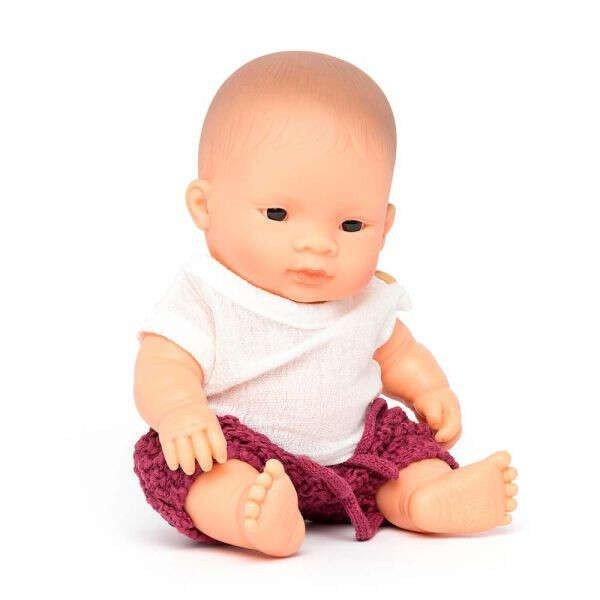 Oktatási baba baba 21 cm - ázsiai fiú