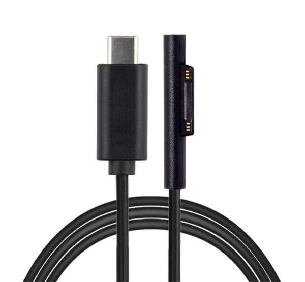 Töltőkábel (USB 3.1 - Type-C, 65 - 85W, beépített PD emulátor, 180cm)
Microsoft Surface Pro 3 / 4 / 5 / 6 FEKETE