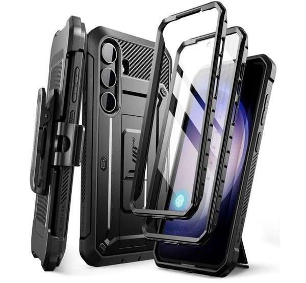 SUPCASE UNICORN BEETLE PRO műanyag telefonvédő (360°-os védelem, erős
ütésállóság, műanyag előlap) FEKETE Samsung Galaxy S24 (SM-S921)